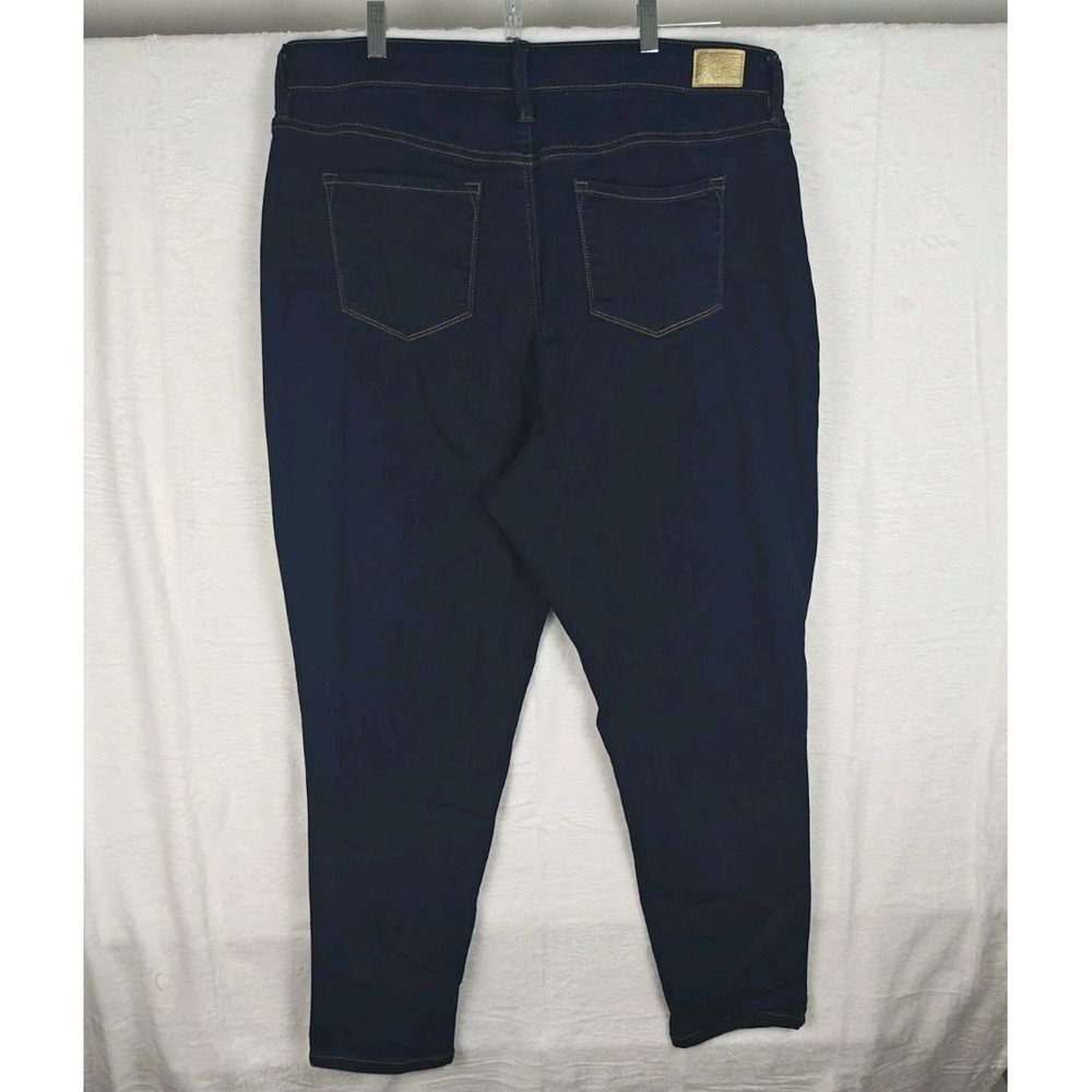 Anne Klein 18W High Rise Skinny Ankle Jeans Dark Indigo Stretch Denim Plus Size - Picture 3 of 13